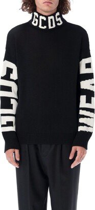 Logo Intarsia High Neck Jumper-AA