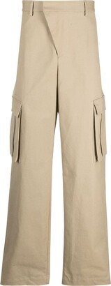 Wide-Leg Cargo Trousers-AW