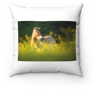 Przewalski Horse Grazing Pillow - Throw Custom Cover Gift Idea Room Decor