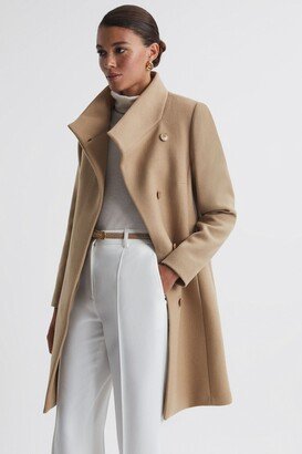 Wool Blend Mid-Length Coat