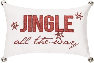 Jingle All The Way Petite 8 x 12 Embellished Throw Pillow