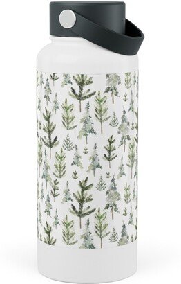 Photo Water Bottles: Winter Landscape Stainless Steel Wide Mouth Water Bottle, 30Oz, Wide Mouth, Green