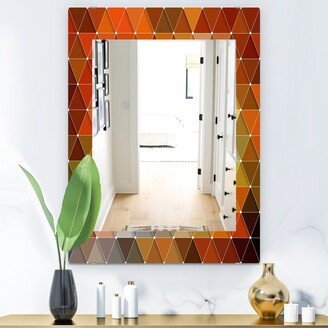 Designart 'Triangular Colourfields 18' Modern Mirror - Printed Wall Mirror