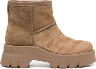 Shearling-Lined Suede Boots