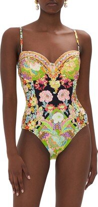 Sundowners in Sicily Underwire Balconette One-Piece Swimsuit