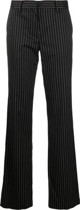 High-Waisted Pinstripe Trousers