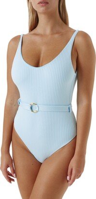 St. Tropez Belted One-Piece Swimsuit