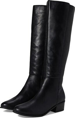 Rockport Evalyn Tall Boot Extended Calf (Black Leather) Women's Shoes