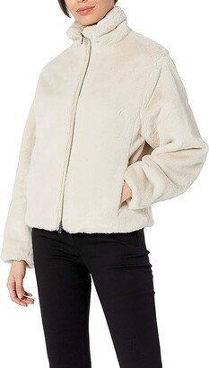 Women's Plush Jacket (Creme) Women's Coat