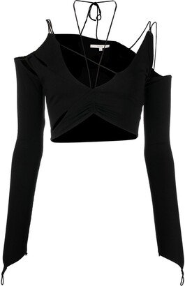 MANURI Strappy-Design Cropped Top