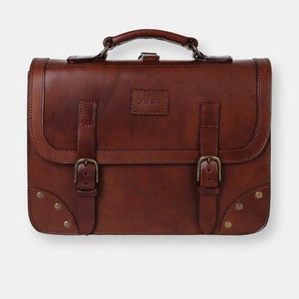 THE DUST COMPANY Mod 101 Briefcase in Cuoio Havana