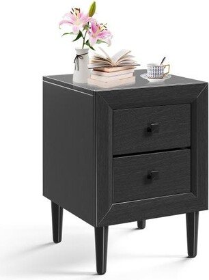 Slickblue Multipurpose Retro Bedside Nightstand with 2 Drawers