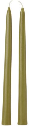 Green Tapered Candle Stick Set