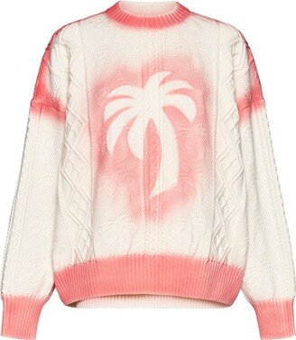 Sprayed Palm Crewneck Jumper