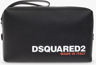 Wash Bag With Logo - Black-AD