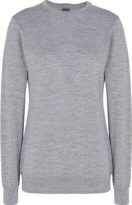 Merino Wool Essential Crewneck Sweater Sweater Grey