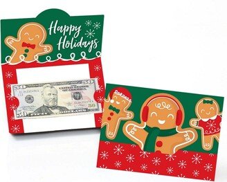 Big Dot Of Happiness Gingerbread Christmas - Holiday Party Money and Gift Card Holders - Set of 8