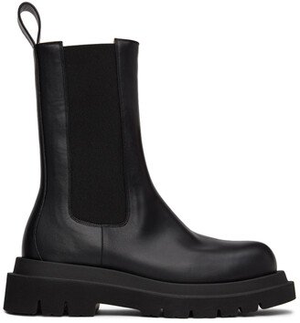 Black Shearling Lug Chelsea Boots