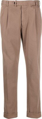 Cotton-Blend Tapered Trousers-AC