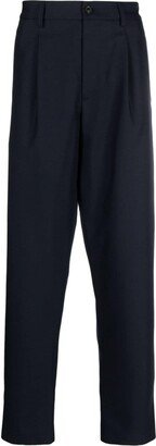 Pleat-Detail Tapered Trousers-AK