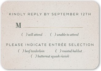 Rsvp Cards: Captivating Couple Wedding Response Card, Beige, Signature Smooth Cardstock, Rounded