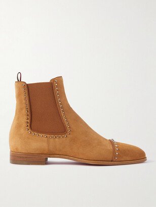 Spiked Suede Chelsea Boots