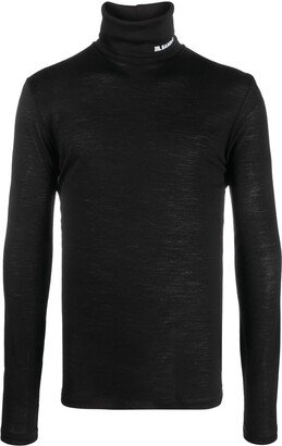 Logo-Print Roll-Neck Jumper-AC