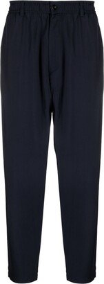 Elasticated-Waistband Tapered Trousers-AG