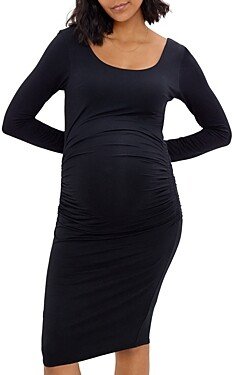 Shirred Maternity Dress