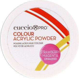 Colour Acrylic Powder - Strawberry Magenta by Cuccio PRO for Women - 1.6 oz Acrylic Powder