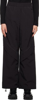 Black Elasticized Track Pants