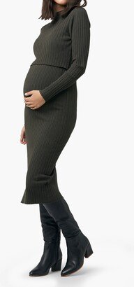 Ripe Maternity Nella Rib Nursing Knit Dress