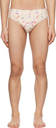 Beige Le Raphia 'Le Slip De Bain' Swim Briefs