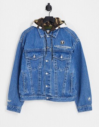 AAPE BY A BATHING APE® AAPE By A Bathing Ape denim jacket in blue