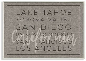 California Lake Tahoe Big Sur Sonoma Typography Wall Plaque Art, 10 x 15