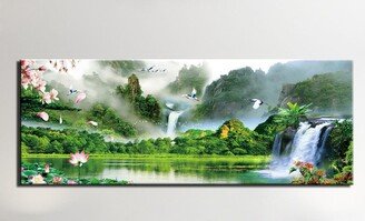 Spring Lotus Natural Scenery Diamond Embroidery Puzzle Full Drill Diy Diamond Painting Mosaic Home Decor Mountain Water