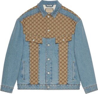 Logo-Print Panelled Denim Jacket