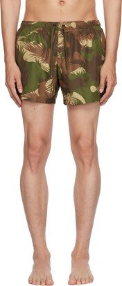 Green Graphic Swim Shorts