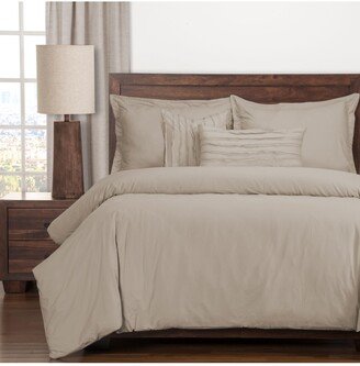 Classic Cotton Almond 6 Piece Queen Luxury Duvet Set