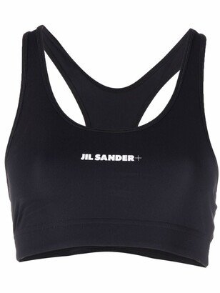 Logo-Print Sports Bra-AT