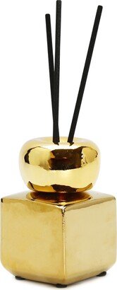 Vivience Square Gold-Tone Reed Diffuser, Iris Rose Scent