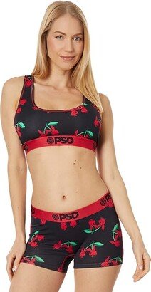 PSD Sports Bra (Black/Playboy Cherries MDL SB) Women's Lingerie