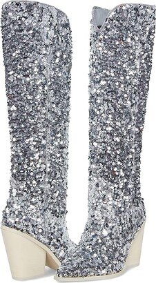 Tyrus Boot (Silver Sequin) Women's Boots