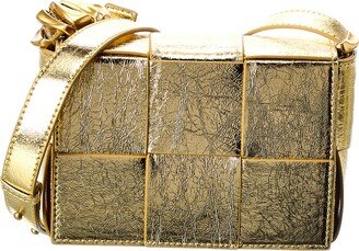 Tiffany & Fred Paris Woven Metallic Leather Crossbody