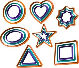 Basic Shapes Cookie Cutters, Circles Hearts Octagonal Stars Ovals Squares Triangles Clay Cutters