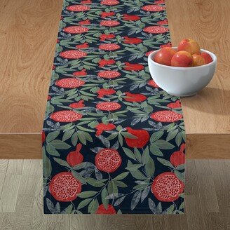 Table Runners: Pomegranate Garden - Dark Table Runner, 90X16, Multicolor