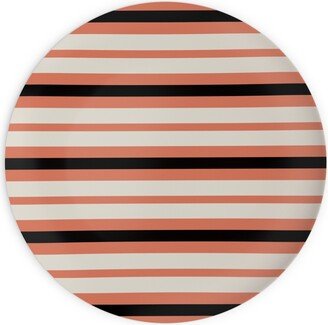 Plates: Spooky Halloween Stripe Plates, 10X10, Multicolor