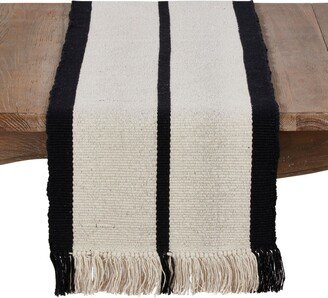 Saro Lifestyle 100% Cotton Runner with Heavy Rug Design