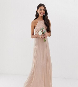 ASOS DESIGN Tall Bridesmaid pinny maxi dress with ruched bodice