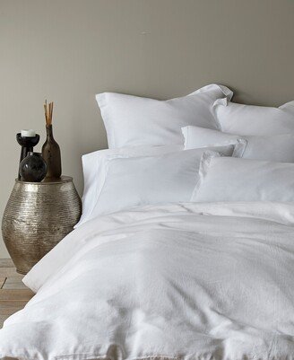 Washed Linen White Queen Duvet Cover